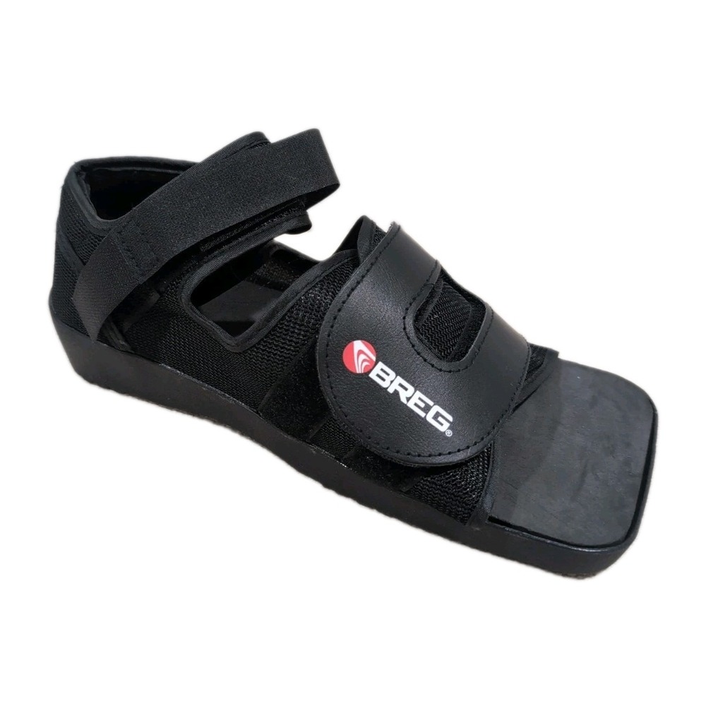 Breg Post-Op Square Toe  Shoe Medium Unisex  Fits Left / Right Foot Black 11"
